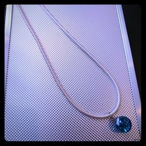 Blue Fried Marble Necklace